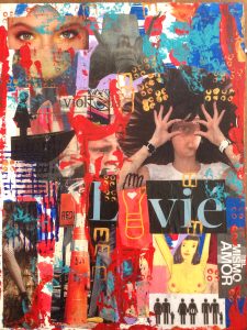 Willi Rommel "El mismo amor", 40x30, Collage 2016